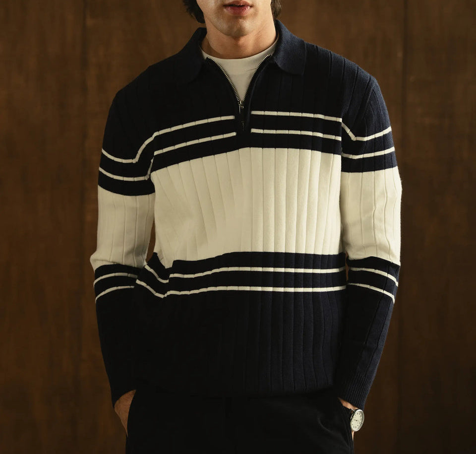 Textured Full Sleeve Polo