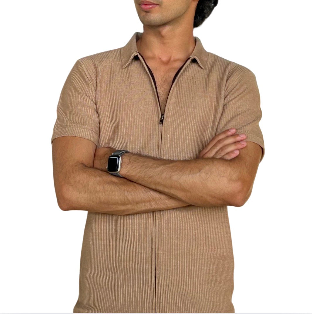 Camel Brown Full Zipper