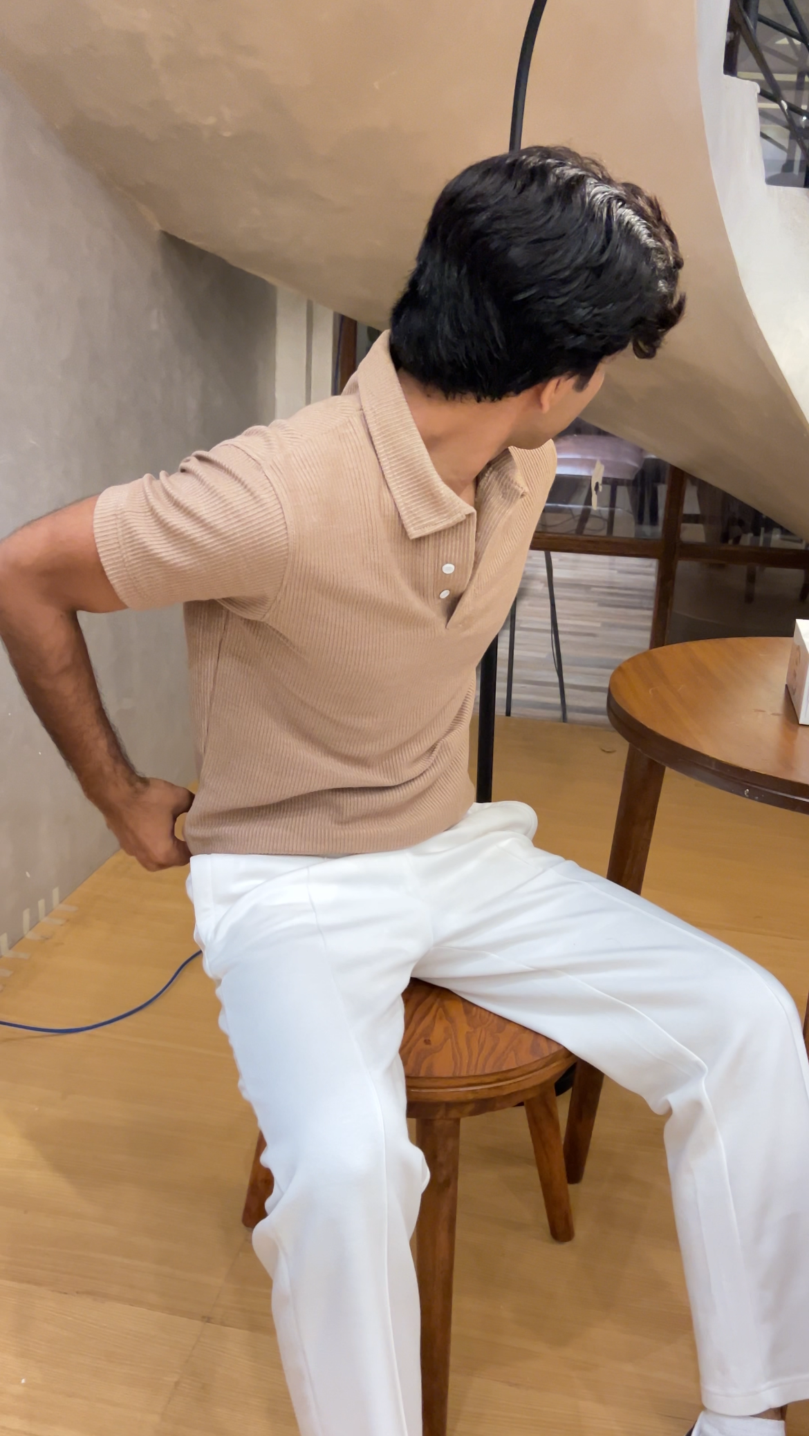 Knit Camel Brown Polo