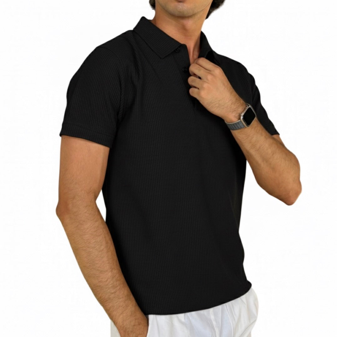 Knit Black Polo