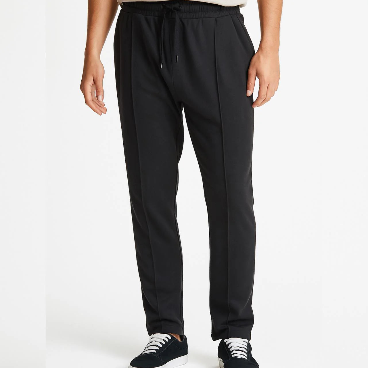 Black Drawstring Waist Formal Trouser