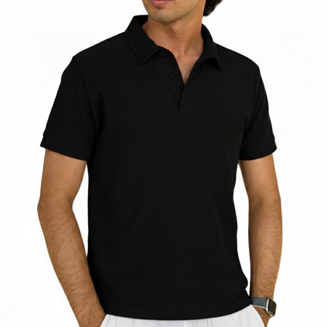 Knit Black Polo